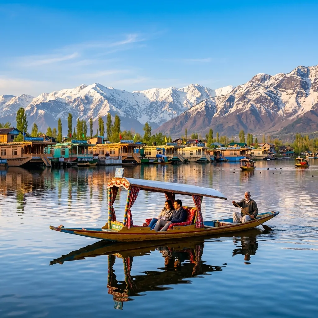 Dal lake shikara Kashmir tour package sunset